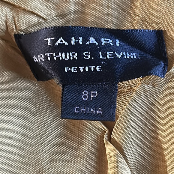 TAHARI ASL Women’s Zip Front Sheath Dress Size 8 P Mustard Gold - Picture 13 of 16